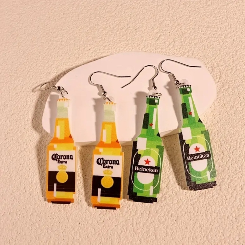 *3 for 12* Acrylic Beer Design Earrings
